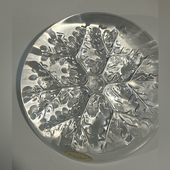 Vintage Avon CRISTAL France Snowflake Paperweight Lead Crystal - Picture 5 of 13